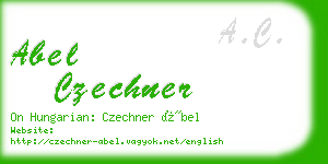 abel czechner business card